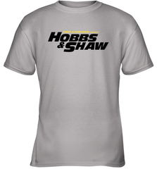 Fast & Furious Hobbs & Shaw Yellow And Black Movie Logo Youth T-Shirt Youth T-Shirt - globaltrendtees