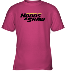 Fast & Furious Hobbs & Shaw Yellow And Black Movie Logo Youth T-Shirt Youth T-Shirt - globaltrendtees