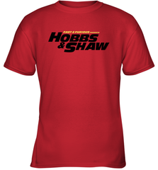 Fast & Furious Hobbs & Shaw Yellow And Black Movie Logo Youth T-Shirt Youth T-Shirt - globaltrendtees