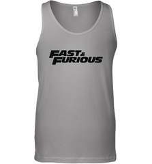 Fast & Furious Flat Black Bold Movie Logo Men's Tank Top Men's Tank Top - globaltrendtees