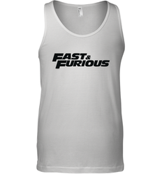 Fast & Furious Flat Black Bold Movie Logo Men's Tank Top