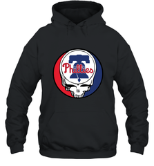 Philadelphia Phillies Grateful Dead Baseball Steal Your Face MLB Hooded Sweatshirt Hooded Sweatshirt - globaltrendtees