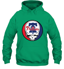 Philadelphia Phillies Grateful Dead Baseball Steal Your Face MLB Hooded Sweatshirt Hooded Sweatshirt - globaltrendtees