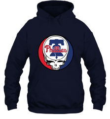 Philadelphia Phillies Grateful Dead Baseball Steal Your Face MLB Hooded Sweatshirt Hooded Sweatshirt - globaltrendtees