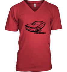 Fast & Furious Dom's Charger with Engine Men's V-Neck T-Shirt Men's V-Neck T-Shirt - globaltrendtees