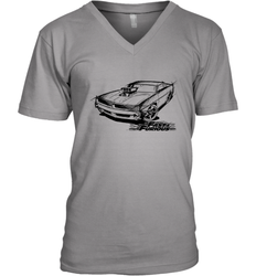 Fast & Furious Dom's Charger with Engine Men's V-Neck T-Shirt