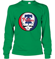 Philadelphia Phillies Grateful Dead Baseball Steal Your Face MLB Long Sleeve T-Shirt Long Sleeve T-Shirt - globaltrendtees