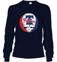 Philadelphia Phillies Grateful Dead Baseball Steal Your Face MLB Long Sleeve T-Shirt Long Sleeve T-Shirt - globaltrendtees