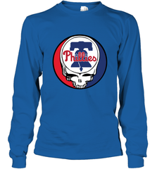Philadelphia Phillies Grateful Dead Baseball Steal Your Face MLB Long Sleeve T-Shirt Long Sleeve T-Shirt - globaltrendtees