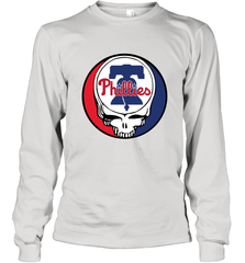 Philadelphia Phillies Grateful Dead Baseball Steal Your Face MLB Long Sleeve T-Shirt Long Sleeve T-Shirt - globaltrendtees