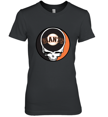San Francisco Giants Grateful Dead Baseball Steal Your Face MLB Women's Premium T-Shirt Women's Premium T-Shirt / Black / XS Women's Premium T-Shirt - globaltrendtees