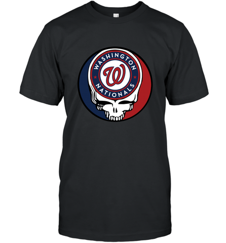 Washington Nationals Grateful Dead Baseball Steal Your Face MLB Men's T-Shirt Men's T-Shirt / Black / S Men's T-Shirt - globaltrendtees