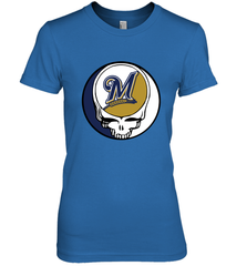 Milwaukee Brewers Grateful Dead Baseball Steal Your Face MLB Women's Premium T-Shirt Women's Premium T-Shirt - globaltrendtees