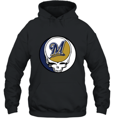 Milwaukee Brewers Grateful Dead Baseball Steal Your Face MLB Hooded Sweatshirt