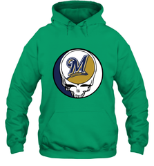 Milwaukee Brewers Grateful Dead Baseball Steal Your Face MLB Hooded Sweatshirt Hooded Sweatshirt - globaltrendtees