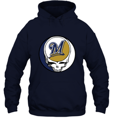 Milwaukee Brewers Grateful Dead Baseball Steal Your Face MLB Hooded Sweatshirt