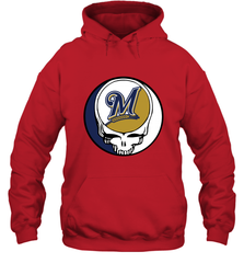 Milwaukee Brewers Grateful Dead Baseball Steal Your Face MLB Hooded Sweatshirt Hooded Sweatshirt - globaltrendtees