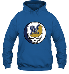 Milwaukee Brewers Grateful Dead Baseball Steal Your Face MLB Hooded Sweatshirt Hooded Sweatshirt - globaltrendtees