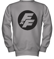 Fast & Furious Negative Space Circle Logo Youth Crewneck Sweatshirt