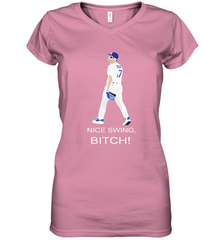 Joe Kelly Nice Swing Bitch Fight Club Womens V-Neck T-Shirt Womens V-Neck T-Shirt - globaltrendtees