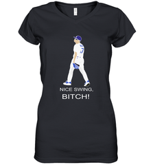 Joe Kelly Nice Swing Bitch Fight Club Womens V-Neck T-Shirt Womens V-Neck T-Shirt - globaltrendtees