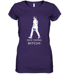 Joe Kelly Nice Swing Bitch Fight Club Womens V-Neck T-Shirt Womens V-Neck T-Shirt - globaltrendtees