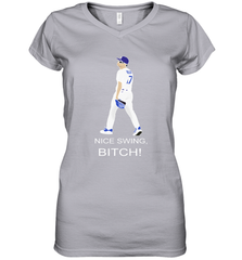 Joe Kelly Nice Swing Bitch Fight Club Womens V-Neck T-Shirt Womens V-Neck T-Shirt - globaltrendtees