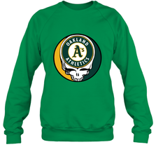 Oakland Athletics Grateful Dead Baseball Steal Your Face MLB Crewneck Sweatshirt Crewneck Sweatshirt - globaltrendtees