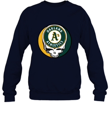 Oakland Athletics Grateful Dead Baseball Steal Your Face MLB Crewneck Sweatshirt Crewneck Sweatshirt - globaltrendtees