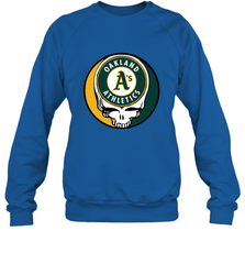 Oakland Athletics Grateful Dead Baseball Steal Your Face MLB Crewneck Sweatshirt Crewneck Sweatshirt - globaltrendtees