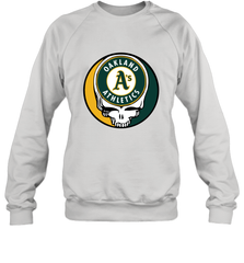Oakland Athletics Grateful Dead Baseball Steal Your Face MLB Crewneck Sweatshirt Crewneck Sweatshirt - globaltrendtees