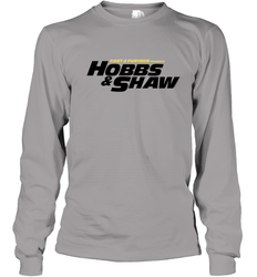 Fast & Furious Hobbs & Shaw Yellow And Black Movie Logo Youth Long Sleeve T-Shirt