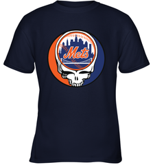 New York Mets Grateful Dead Baseball Steal Your Face MLB Youth T-Shirt Youth T-Shirt - globaltrendtees