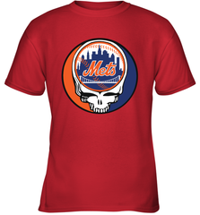 New York Mets Grateful Dead Baseball Steal Your Face MLB Youth T-Shirt Youth T-Shirt - globaltrendtees