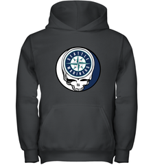 Seattle Mariners Grateful Dead Baseball Steal Your Face MLB Youth Hooded Sweatshirt Youth Hooded Sweatshirt - globaltrendtees
