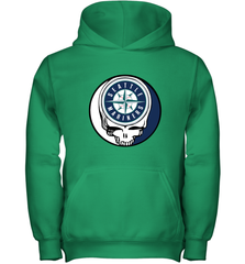 Seattle Mariners Grateful Dead Baseball Steal Your Face MLB Youth Hooded Sweatshirt Youth Hooded Sweatshirt - globaltrendtees