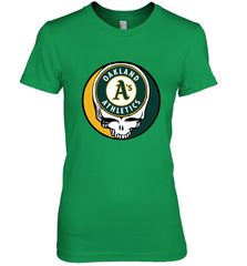 Oakland Athletics Grateful Dead Baseball Steal Your Face MLB Women's Premium T-Shirt Women's Premium T-Shirt - globaltrendtees