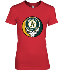Oakland Athletics Grateful Dead Baseball Steal Your Face MLB Women's Premium T-Shirt Women's Premium T-Shirt - globaltrendtees