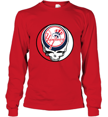 New York Yankees Grateful Dead Baseball Steal Your Face MLB Long Sleeve T-Shirt Long Sleeve T-Shirt - globaltrendtees