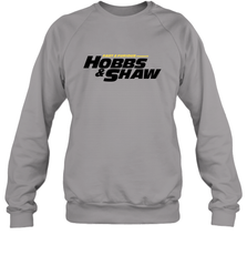 Fast & Furious Hobbs & Shaw Yellow And Black Movie Logo Crewneck Sweatshirt Crewneck Sweatshirt - globaltrendtees