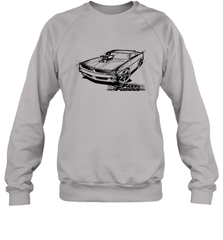 Fast & Furious Dom's Charger with Engine Crewneck Sweatshirt Crewneck Sweatshirt - globaltrendtees