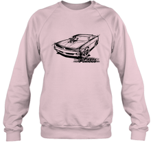 Fast & Furious Dom's Charger with Engine Crewneck Sweatshirt Crewneck Sweatshirt - globaltrendtees