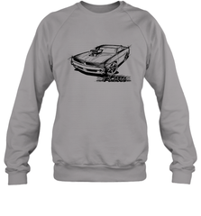 Fast & Furious Dom's Charger with Engine Crewneck Sweatshirt Crewneck Sweatshirt - globaltrendtees