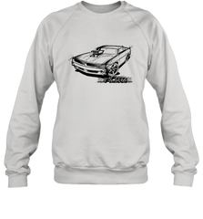 Fast & Furious Dom's Charger with Engine Crewneck Sweatshirt Crewneck Sweatshirt - globaltrendtees