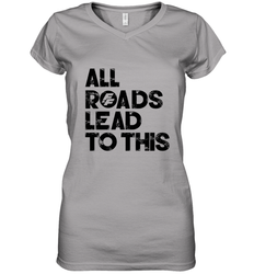 Fast & Furious Logo All Roads Lead To This Women's V-Neck T-Shirt