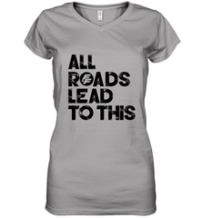 Fast & Furious Logo All Roads Lead To This Women's V-Neck T-Shirt Women's V-Neck T-Shirt - globaltrendtees