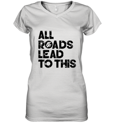 Fast & Furious Logo All Roads Lead To This Women's V-Neck T-Shirt