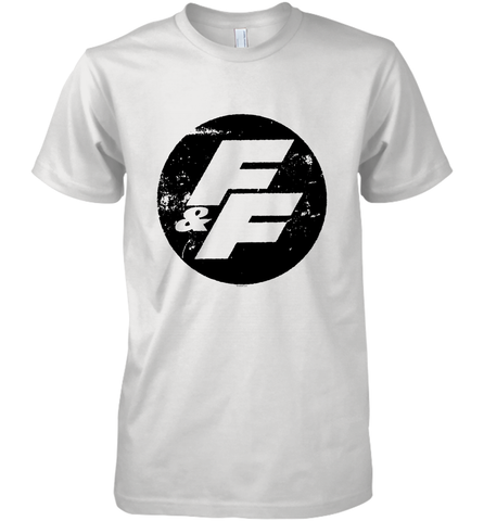 Fast and Furious Distressed Circle Logo Men's Premium T-Shirt Men's Premium T-Shirt / White / XS Men's Premium T-Shirt - globaltrendtees