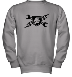 Fast & Furious Racing Shield Motif Youth Crewneck Sweatshirt
