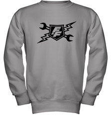 Fast & Furious Racing Shield Motif Youth Crewneck Sweatshirt Youth Crewneck Sweatshirt - globaltrendtees